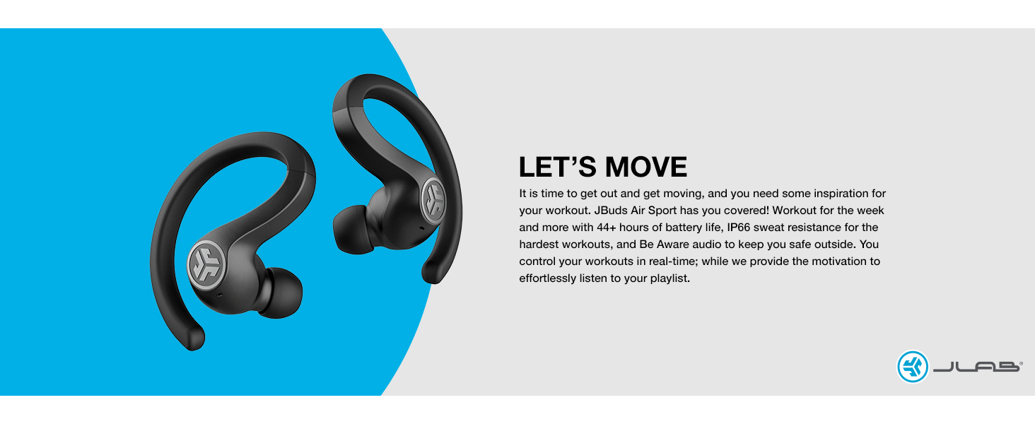 JLab JBuds Air Sport True Wireless Bluetooth Earbuds – Your Workout Companion