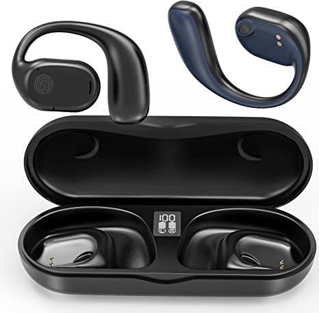 ORANPID P-Q1 Open Ear Air Conduction Headphones - Comfortable and Waterproof Wireless Earbuds for Sports and Daily Use