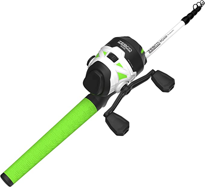 Zebco Roam Spincast Reel and Telescopic Fishing Rod Combo Bold & Compact