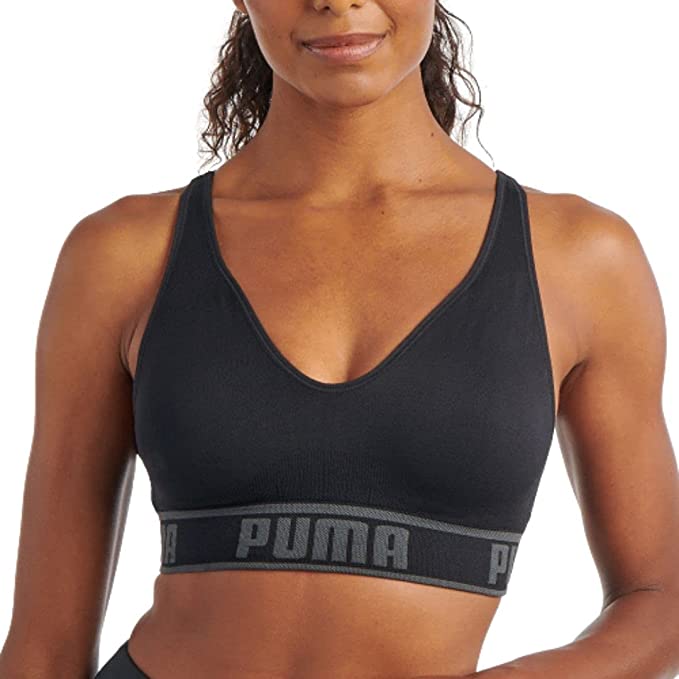 : PUMA Women's Seamless Sports Bra - Comfort and Support for Your Active Lifestyle PUMA Women's Seamless Sports Bra