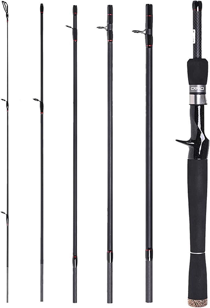 CAPACI Portable Travel Casting Spinning Bass Fishing Rods