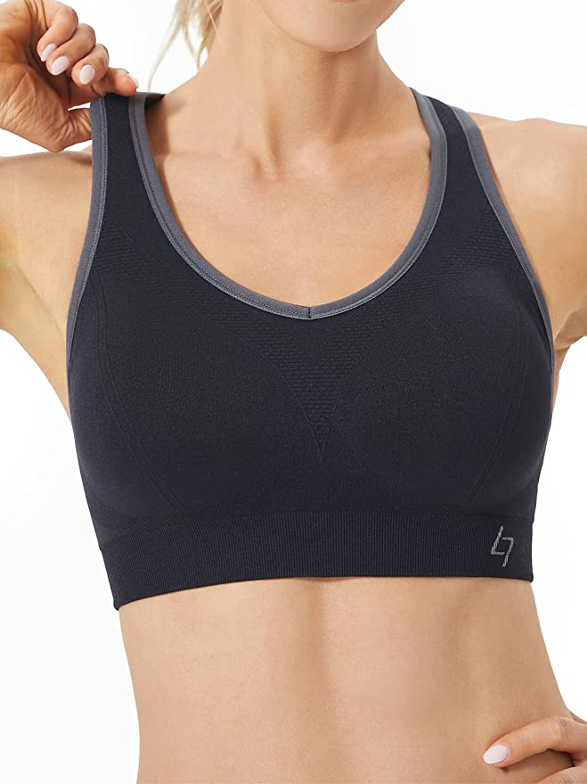 : FITTIN Racerback Sports Bras for Women - Padded Seamless High Impact Support for Yoga Gym Workout Fitness – A Perfect Blend of Comfort and Support
