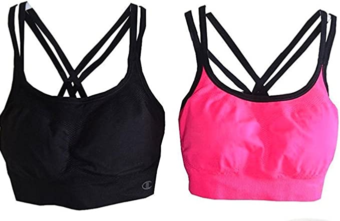 : Champion Women 2-Pack Seamless Criss Cross Sports Bras – Comfort and Support