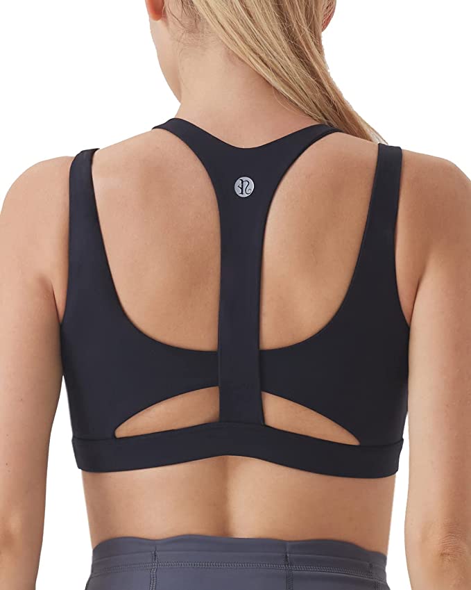 RUNNING GIRL Racerback Sports Bra for Women, High Impact Support Double Layer Yoga Bra Workout Removable Cups Activewear