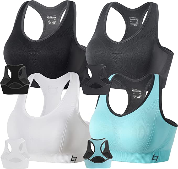 : FITTIN Racerback Sports Bras for Women - Padded Seamless High Impact Support for Yoga Gym Workout Fitness – A Comfortable and Supportive Choice