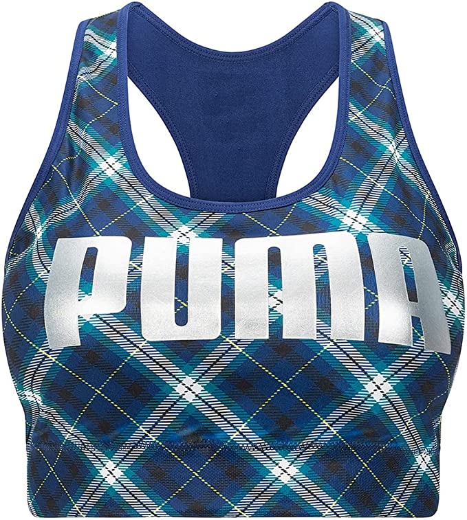 : PUMA Women's Printed Racerback Sports Bra - Stylish Support for Your Workout
