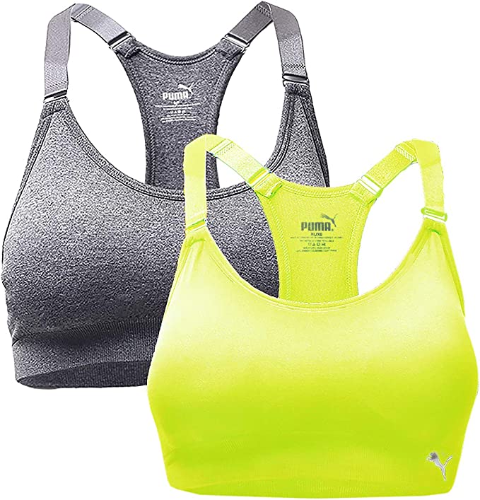 : PUMA Women's Seamless Sports Bra with Removable Cups – Comfort and Versatility