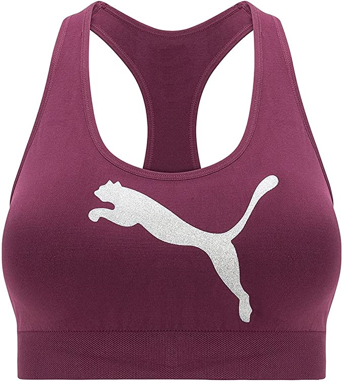 : PUMA Women's Glitter Cat Racerback Sports Bra - Stylish Support for Your Workouts
