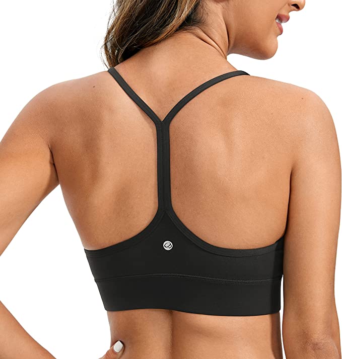: CRZ YOGA Womens Butterluxe Y-Back Racerback Sports Bra - Comfortable and Stylish