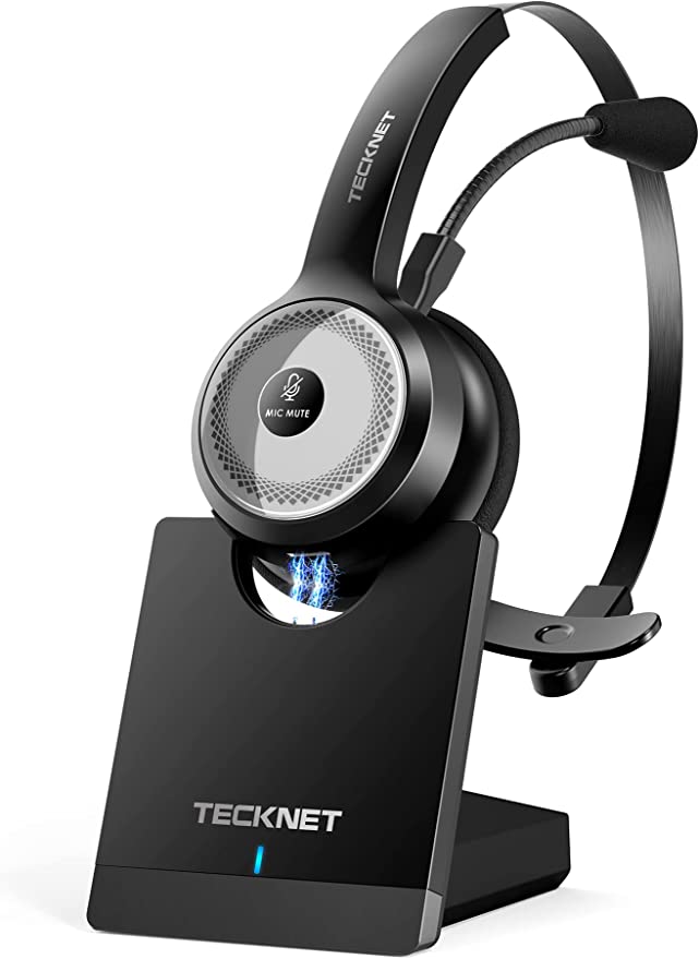 Tecknet TK-HS003 Wireless Headset: Crisp Calls from Anywhere