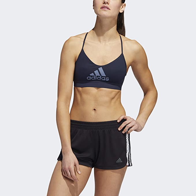 : adidas F1950WTR153 Women's All Me Badge Sports Bra - Stylish and Ventilated Light Support