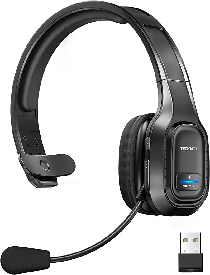 : TECKNET Trucker Bluetooth Headset - A Hands-Free Wireless Headset for Enhanced Communication