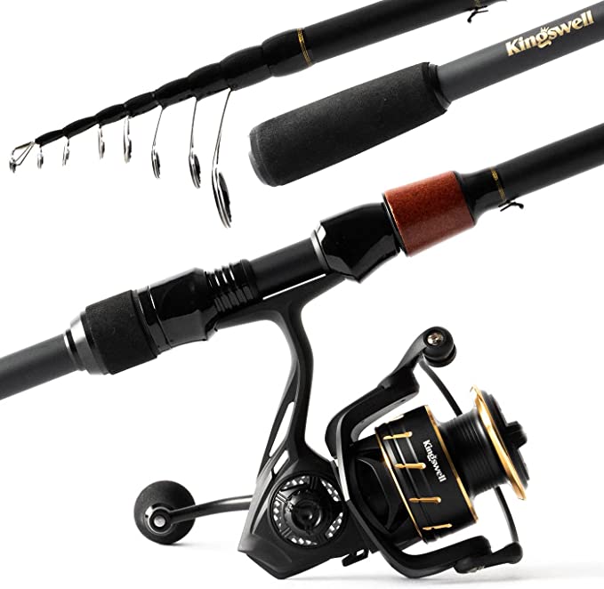 : KINGSWELL 609MHRR Telescopic Fishing Rod and Reel Combo - A Traveler's Best Companion