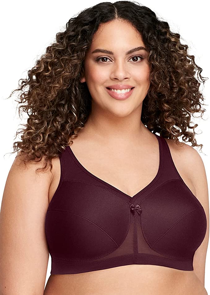 : Glamorise Women's Plus Size MagicLift Active Support Bra Wirefree - Maximum Support and Comfort