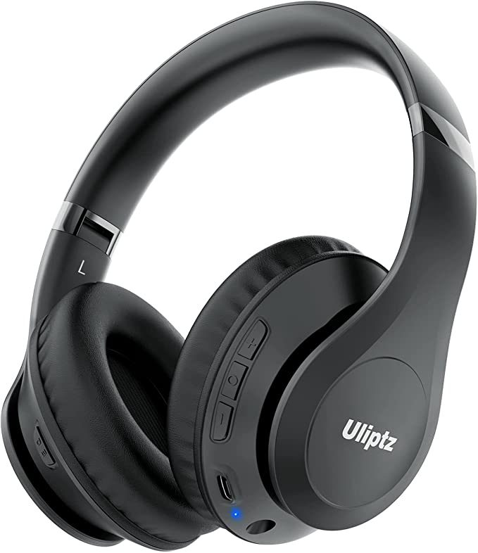 Uliptz ULWH203A Wireless Bluetooth Headphones: 55 Hours Playtime and Sturdy Bluetooth 5.3 Connection