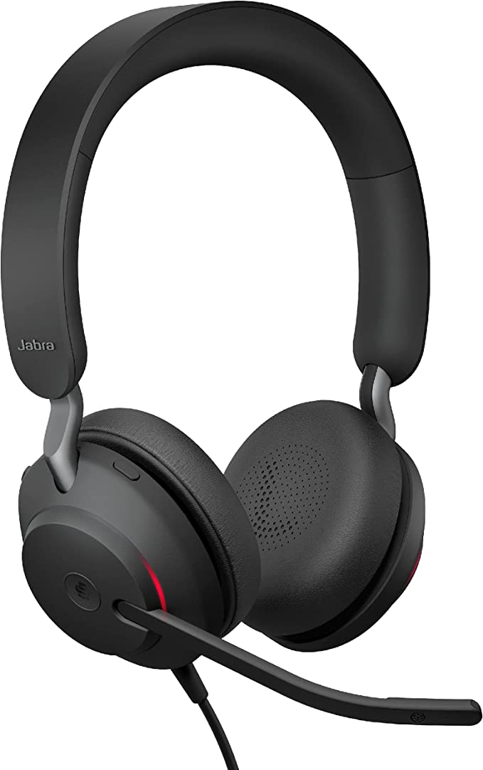Jabra Evolve2 40 MS Wired Headphones- The Perfect Headset for Remote Work