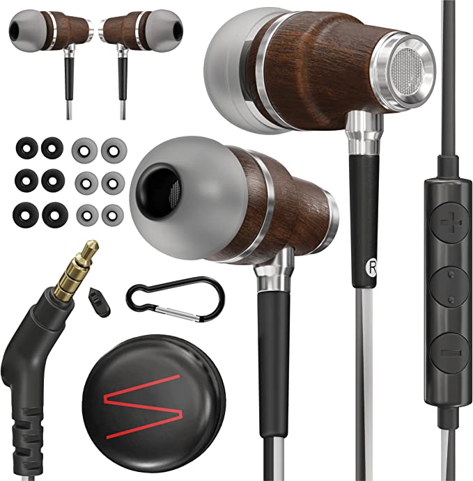 Symphonized FBA_nrg3.0gbk Wired Earbuds with Microphone - Noise Isolating Headphones with Wire