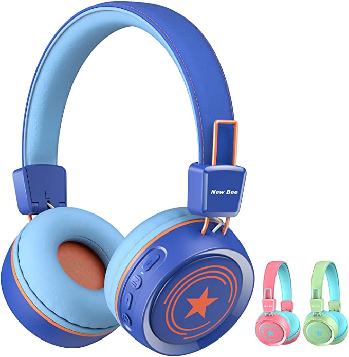 New bee KH21B Kids Bluetooth Headphones - Immersive Sound and Comfortable Design