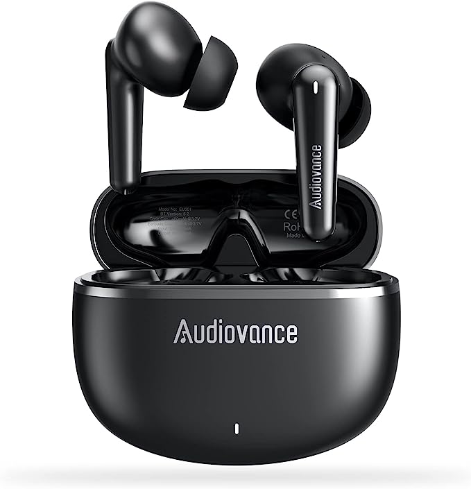Audiovance Euphony 301 Wireless Earbuds : Immersive Bluetooth Earbuds with Crystal Clear Calls