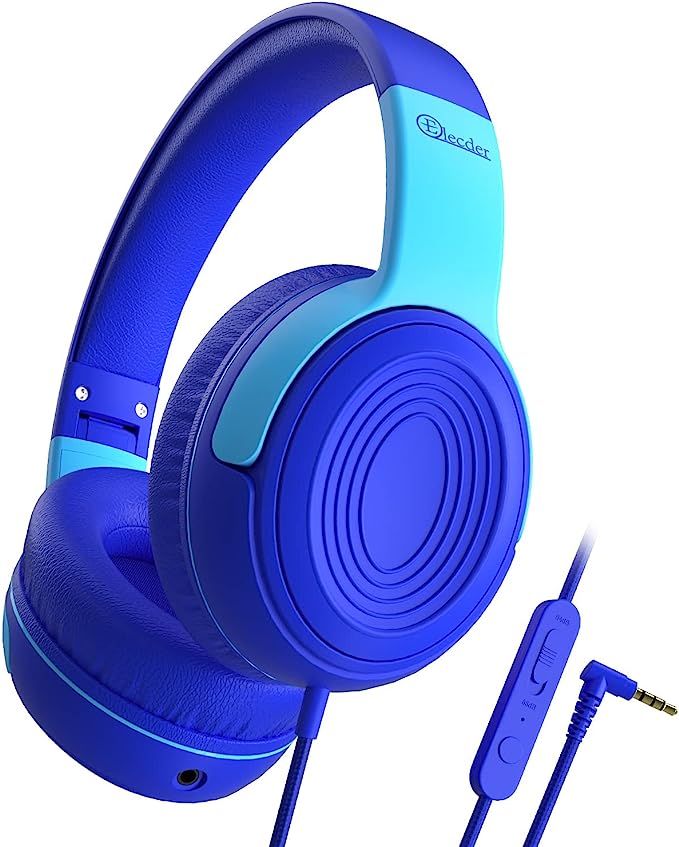 ELECDER S8 Kids Wired Headphones: Comfortable Cushions Protect Hearing