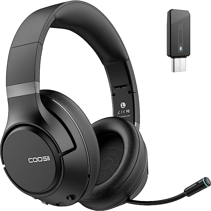 COOSII H300 Wireless Headphones: Clear Calls and Comfortable Design with Noise Cancelling Microphone