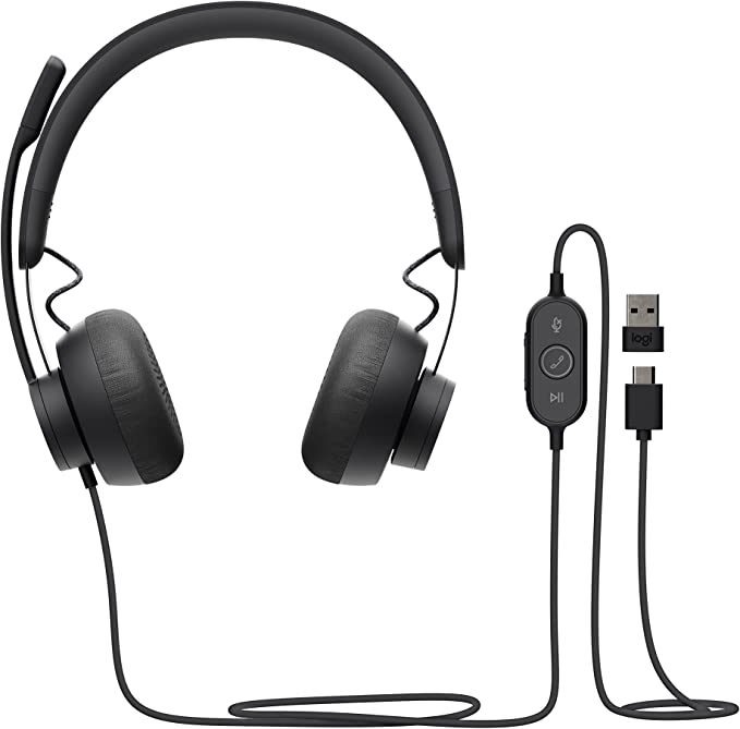 Logitech Zone Wired Headset – Recommended for Open Office Environments