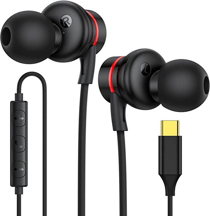 Unolyo U-14A USB-C Wired Earbuds - Crisp Audio and Wide Compatibility