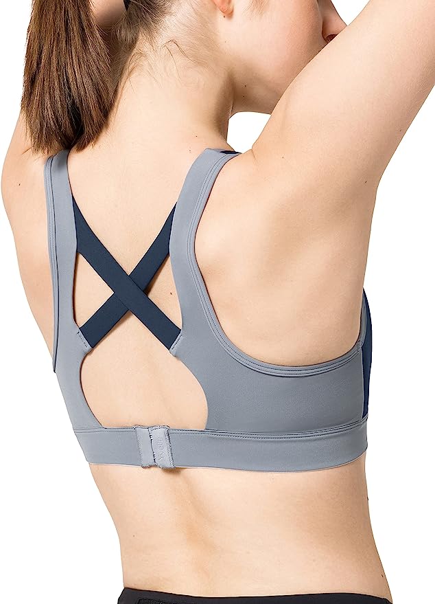 Yvette Criss-Cross Back Sports Bras – High Support for Large Sizes