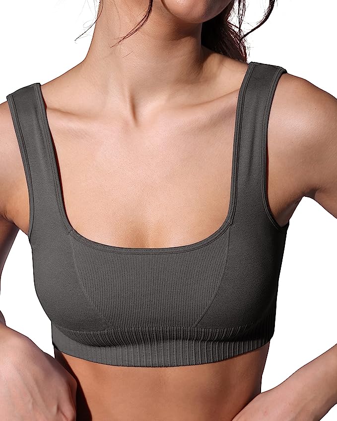 ODODOS Seamless Square Neck Sports Bra for Women - A Stylish and Comfortable Workout Companion