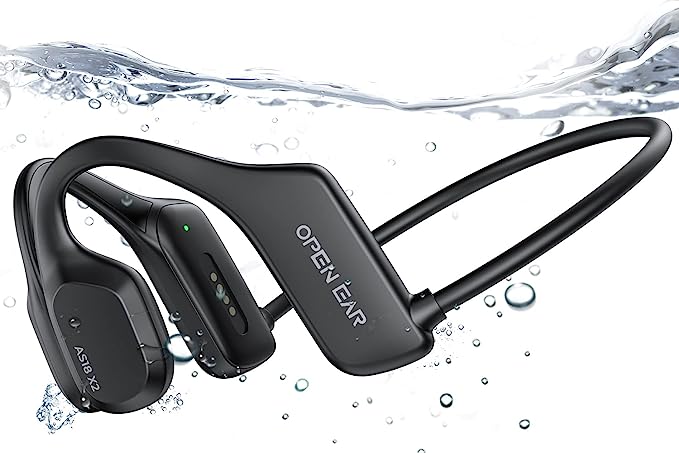 NAGFAK AS18 Bone Conduction Headphones: Open-Ear Bluetooth Earphones for Swimming and Sports