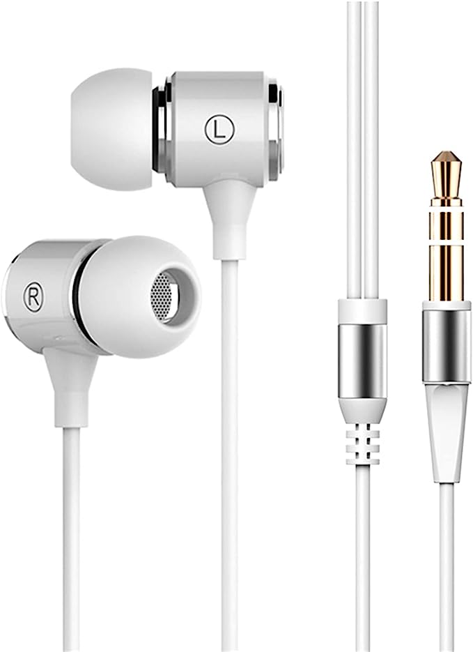 100SEASHELL Long Cord Wired Earbuds - Enhanced Bass and Versatile Connectivity
