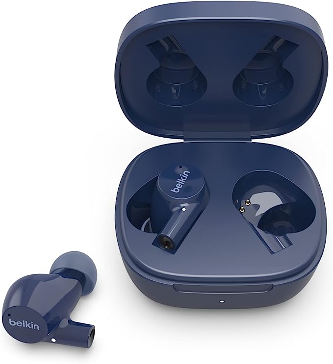 Belkin AUC004btBL SoundForm Rise Bluetooth Earbuds: Long-lasting Bluetooth Earbuds for Everyday Use