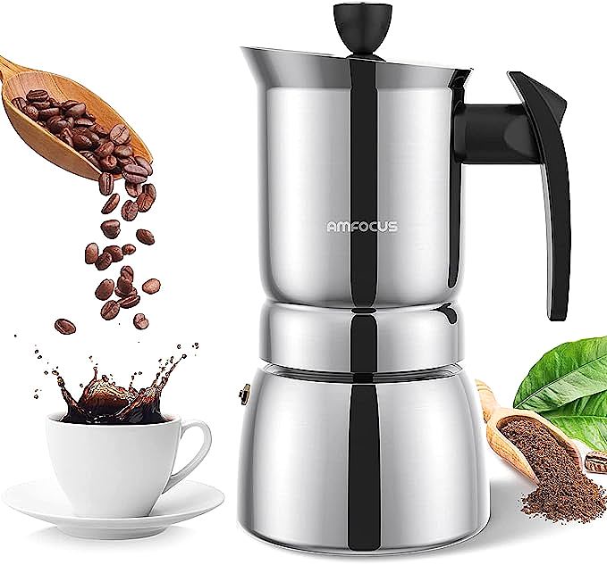 AMFOCUS M20210321 Stovetop Espresso Coffee Maker