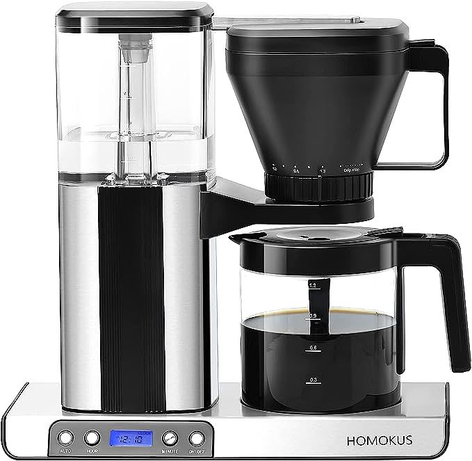 HOMOKUS NK-0655 Coffee Maker - A Feature-Packed Programmable Machine That Brews a Great Cup