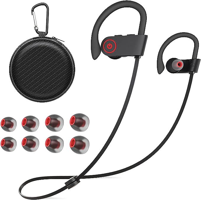 PSIER Bluetooth Headphones - Affordable Wireless Earbuds for Sports and Workouts