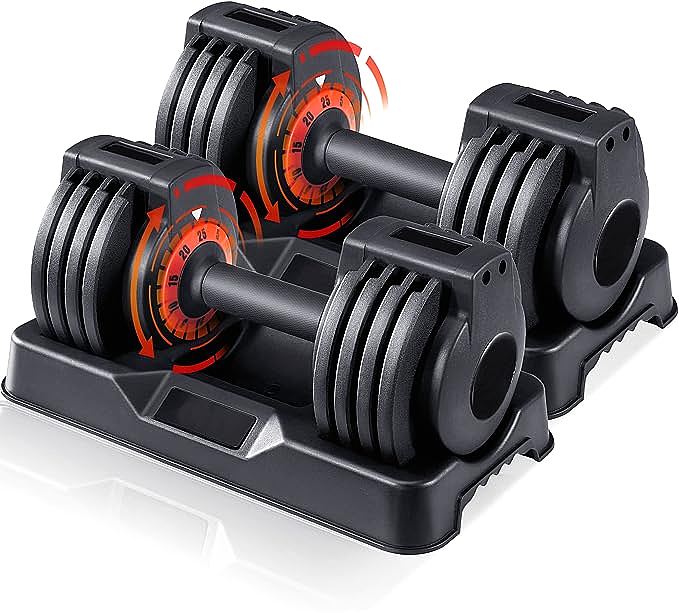 : SKOK 25/55 lbs Adjustable Dumbbell Set - Convenient and Effective Home Gym Equipment