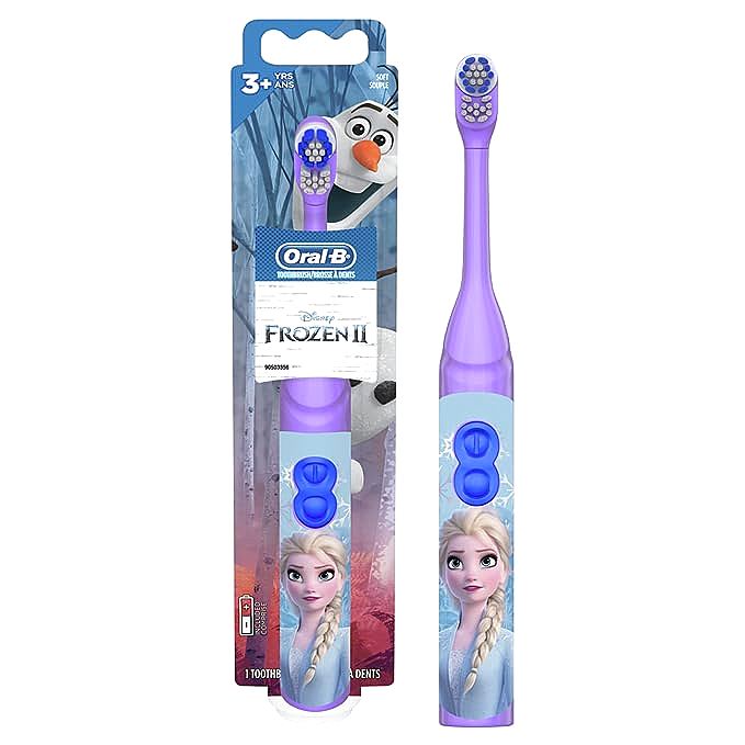 Oral-B Pro Health Kids Battery Power Electric Toothbrush Featuring Disney's Frozen for Children and Toddlers age 3+, Soft (Characters May Vary)