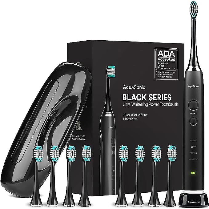 Aquasonic SCTB Black Series Ultra Whitening Toothbrush