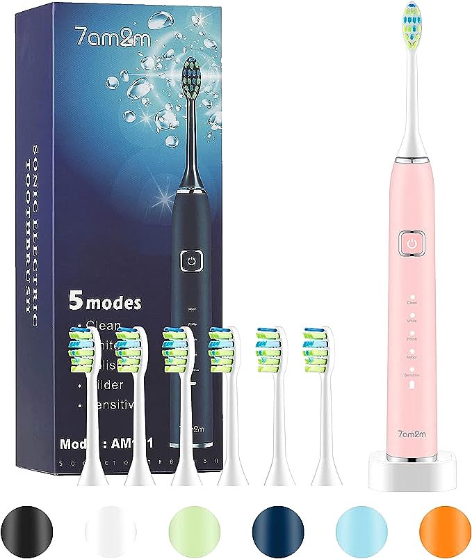 7AM2M AM101 Sonic Electric Toothbrush - Affordable Sonic Cleaning For The Whole Family