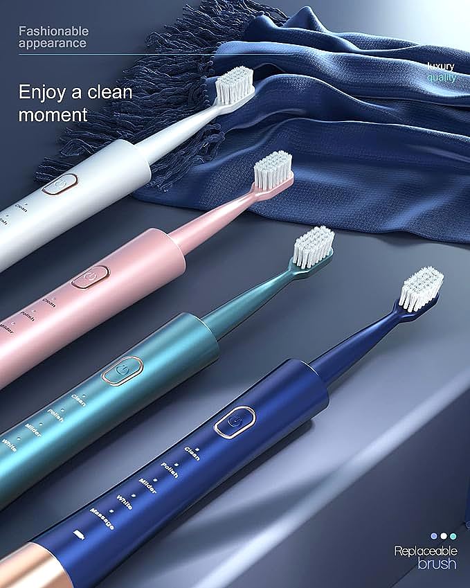 AJELU JP-ET-PINK Sonic Electric Toothbrush for Adults  