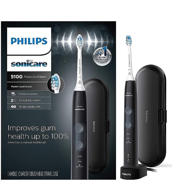 Philips Sonicare HX6850/60 ProtectiveClean 5100 - Effective Electric Toothbrush for Improved Gum Health