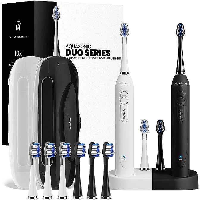 Aquasonic Duo Electric Toothbrush: The Budget-Friendly Electric Toothbrush Duo for Effective Cleaning