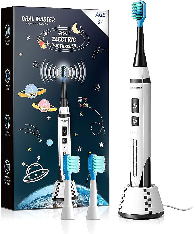 ORAL MASTER Kids Sonic Electric Toothbrush - A Fun and Effective Way to Improve Your Child's Oral Hygiene