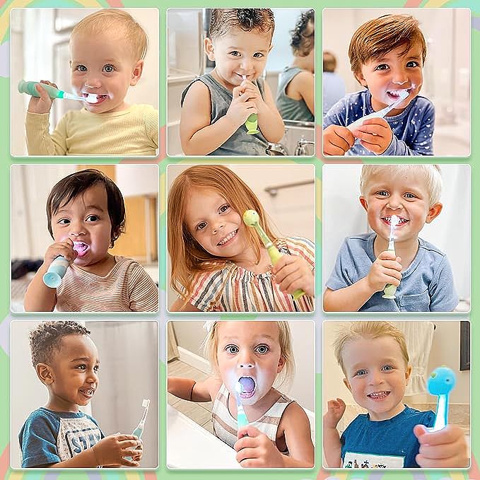  Papablic Toddler Sonic Electric Toothbrush for Ages 1-3 Years     