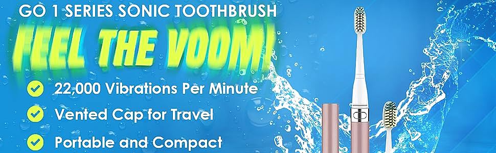  Voom Sonic VM-20700 Go 1 Series Travel Electric Toothbrush      