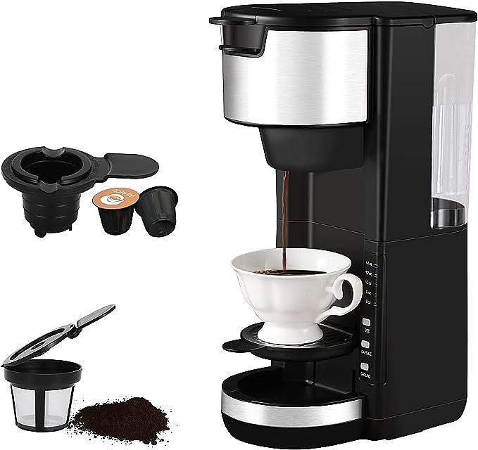 Kiss the Water Single Serve Coffee Maker - Convenient and Customizable Brewing