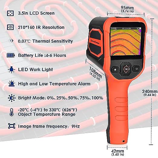  AOPUTTRIVER  Rechargeable Infrared Thermal Imaging Camera,  