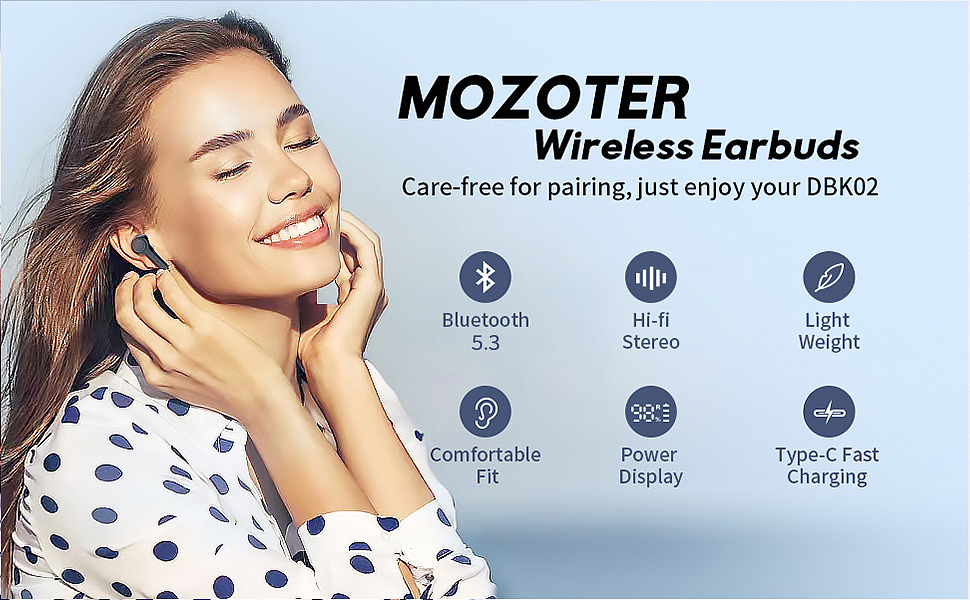  MOZOTER DBK02 Bluetooth 5.3 Earbuds    