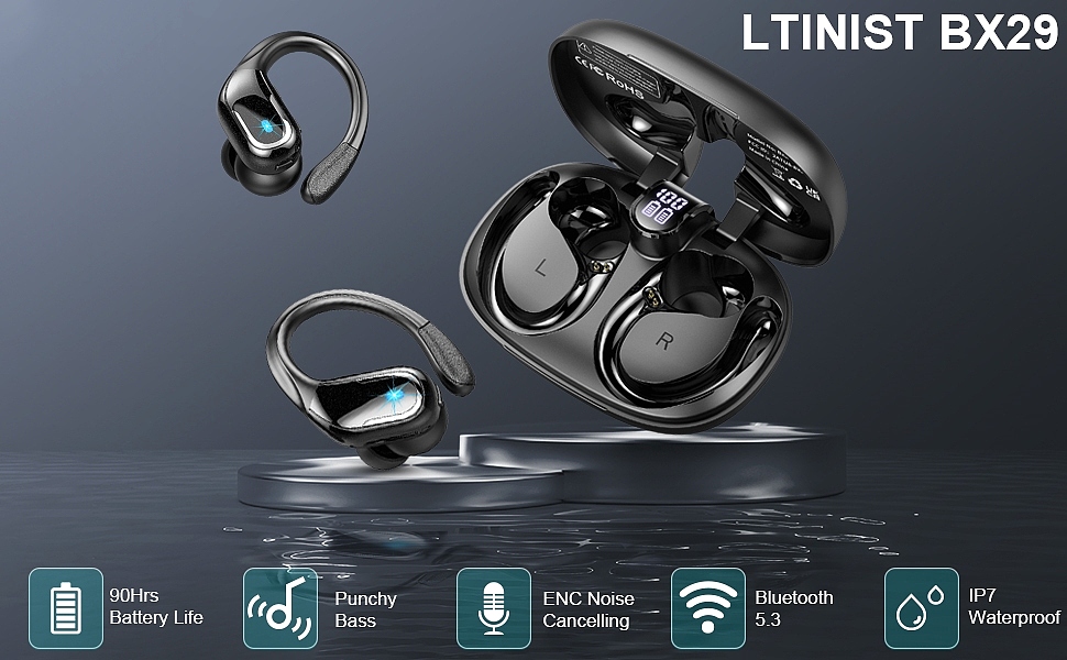 Ltinist BX29 Bluetooth 5.3 Noise Cancelling Headphones     