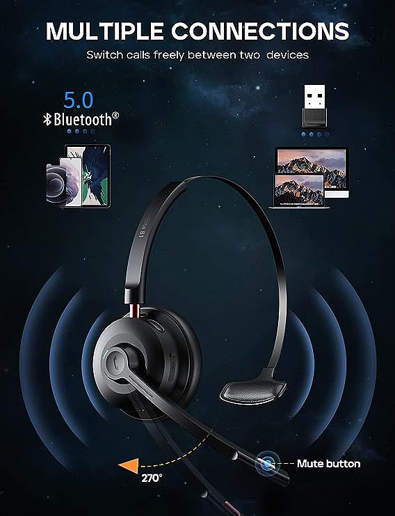  Tribit CallElite81 Bluetooth Headset    